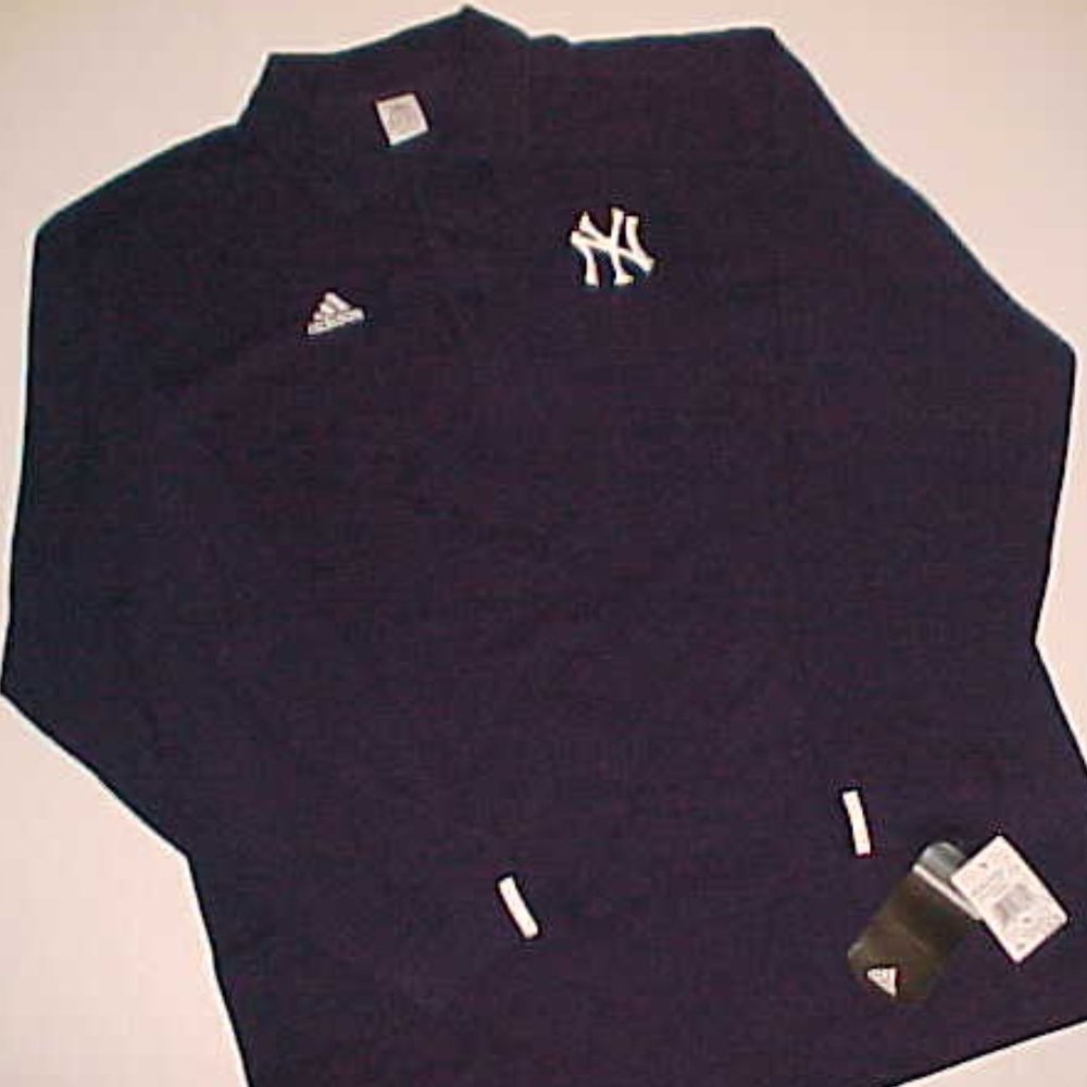 New York  Yankees Blue White Long Sleeve Polo XL